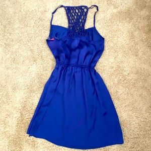 NWT Blue Macrame Dress